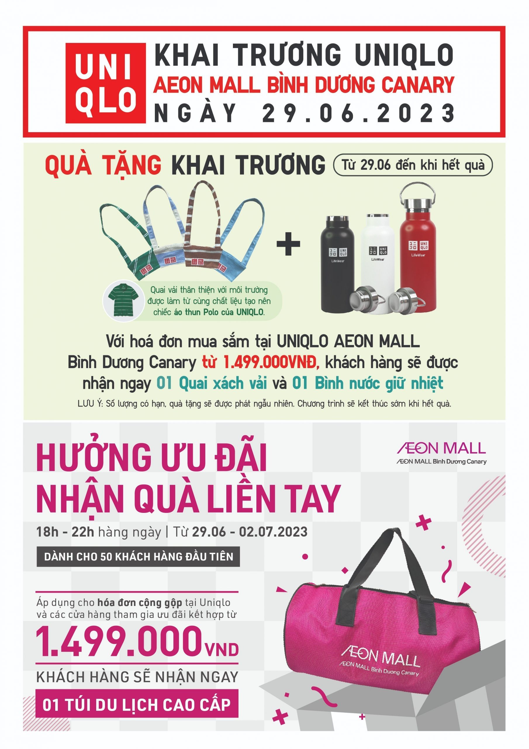 UNIQLO  HELLO SUMMER WITH SPECIAL PROMOTION  AEONMALL Bình Dương Canary
