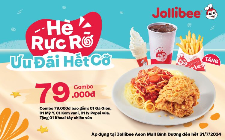 JOLLIBEE - ĐÓN HÈ RỘN RÀNG VỚI ƯU ĐÃI CHỈ 79K